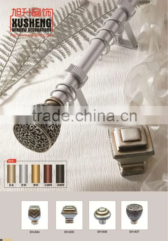 Sale of aluminum curtain pipe 28 mm resin curtain finials