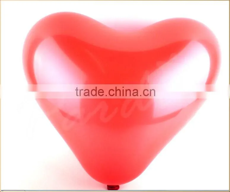 Customize logo printed heart shape natural latex balloons