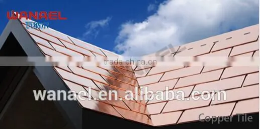 economic rectangle copper shingle/factory sale directly construction material