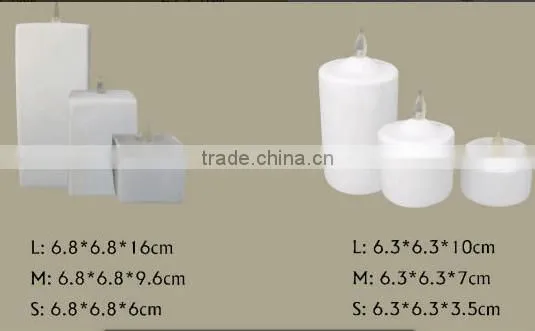 Colorful beautiful printing pillar LED candles