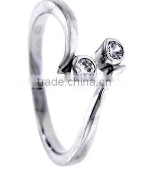 Cubic Zirconia PAVED HEART Toe Ring