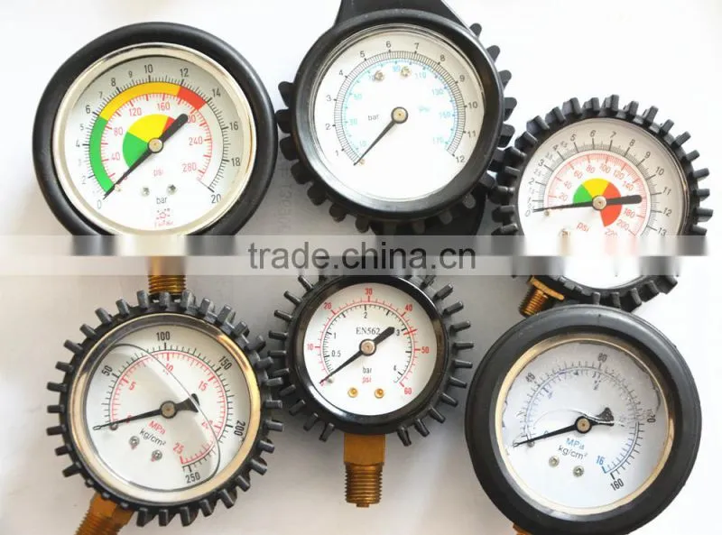 high quality 63mm digital tire pressure gauge with rubber for tire inflater