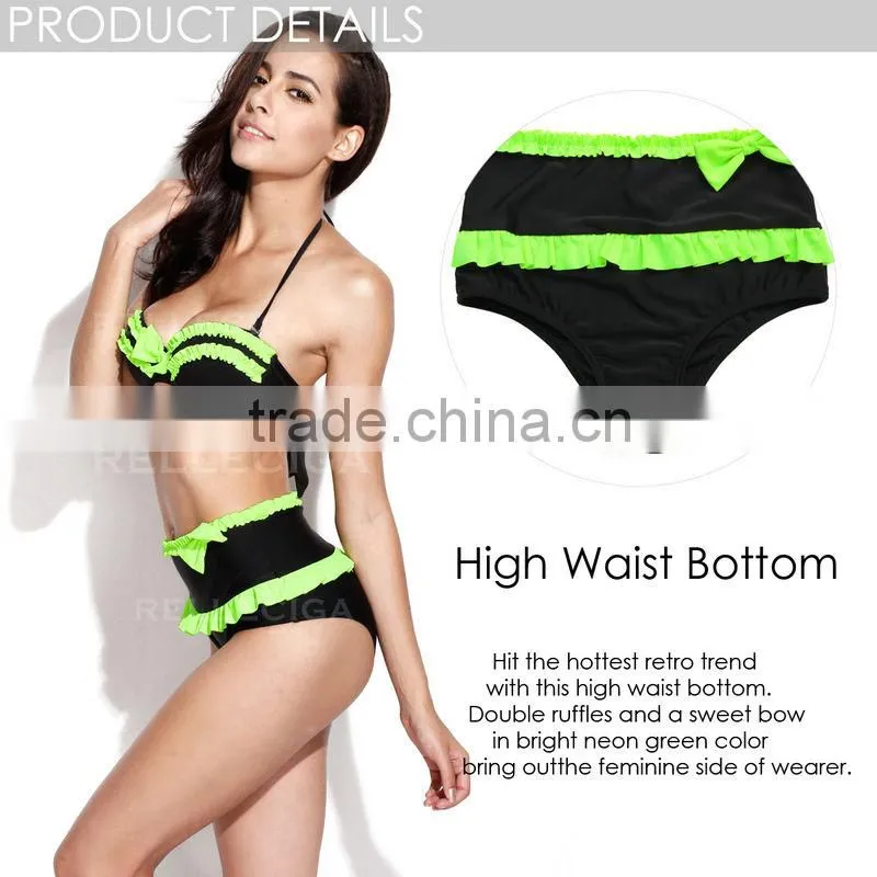 Sexi high waist girl bikini swimwear by RELLECIGA