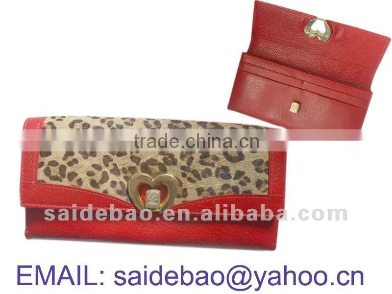 Genuine Leather ladies wallet OEM , pu leather ladies wallets ,2014 Hot Selling Wholesale Elegant Leather Lady's Wallet
