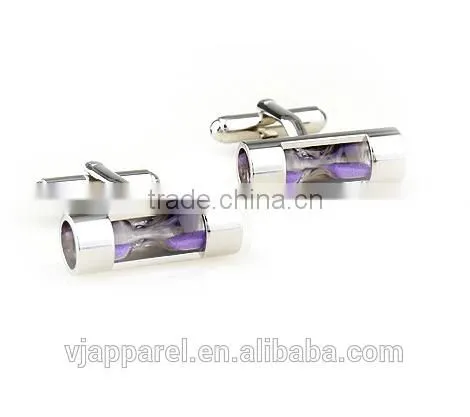 Sands Of Time White Sand Hourglass Timer Cufflinks