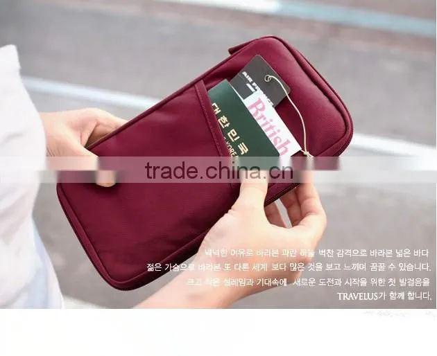 Travel Cover Organizer Zip Wallet Passport Boarding ID Card Holder