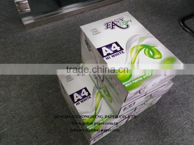 A4 size(210*297mm) Super White color copy paper-Top quality and best price