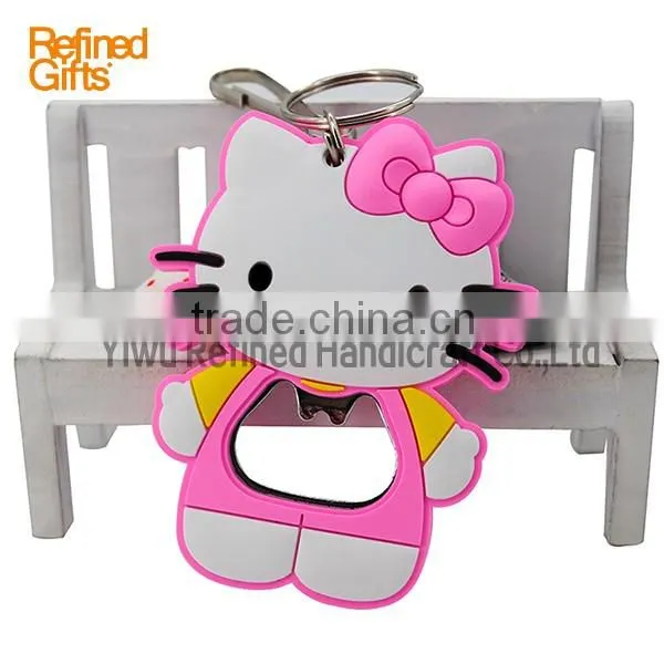 Manufacture Hello Kitty Beer Openers silicone keychain