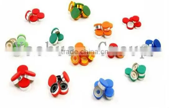 pharmaceutical transparent cap and silver aluminum flip off cap