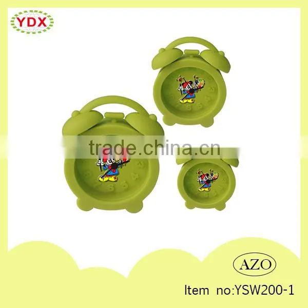 2014 made in China Anime Silicone Alarm Clock, animal shape mini clock