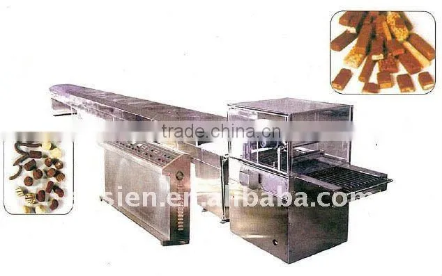 Chocolate enrobing machine