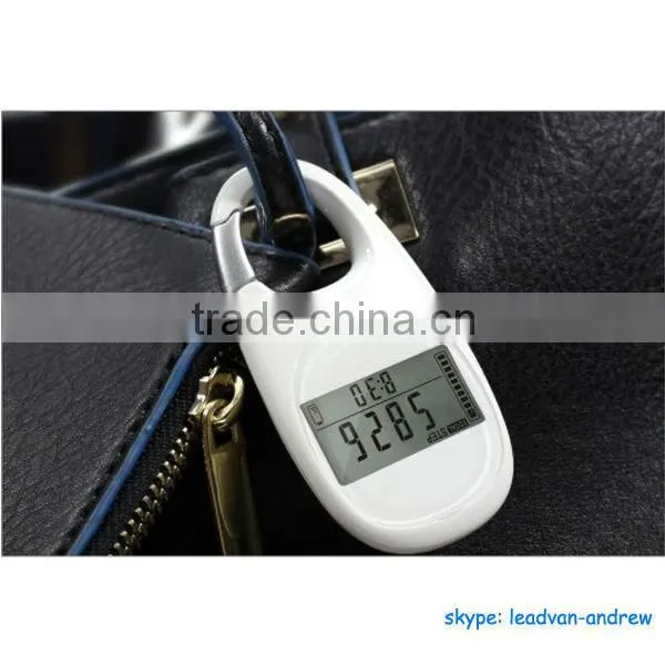 Goal Tracker 7 Days Memory 3D Pedometer With Carabiner