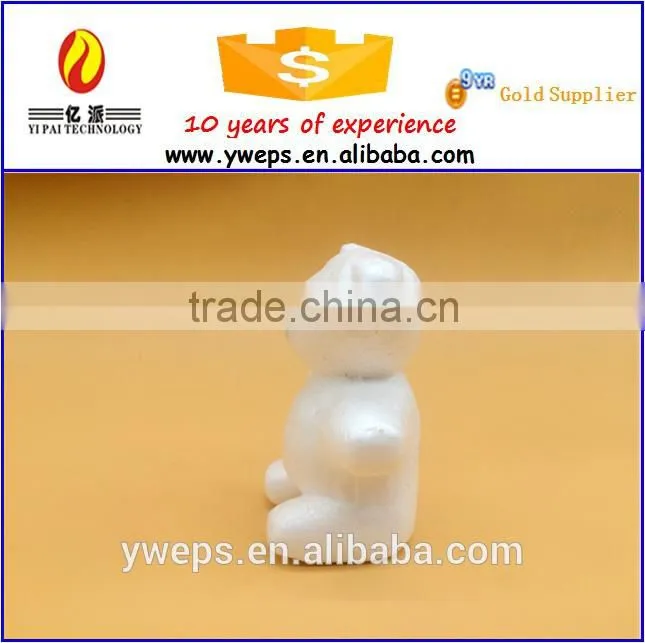 Flower bear plastic animal toy for decoration/toy diy for kids