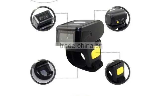 1D Bluetooth Portable Wearable Ring Barcode Scanner BR30 Mini Scanner
