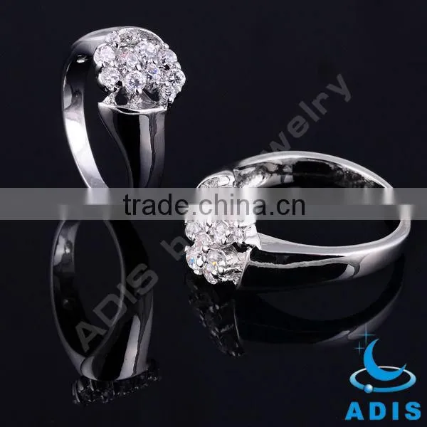 Fashion Jewelry Big White Zircon Engagement Ring Ladies' Finger Ring