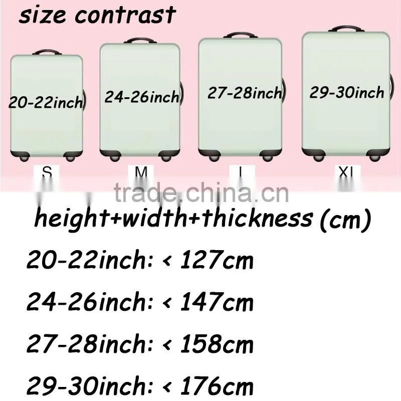 Fashion Custom Printing Polyester Spandex Luggage Cover Trolley Bag Protective Cover