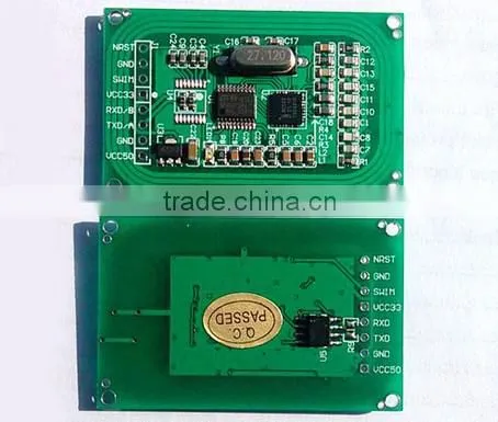 RFID RC522 custom-made board serial port with CPU interface UART TTL