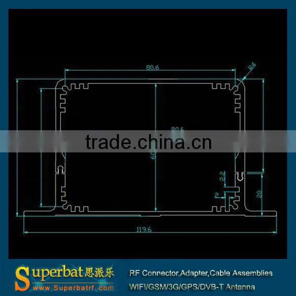 Extruded aluminum enclosure box case aluminum laptop shell