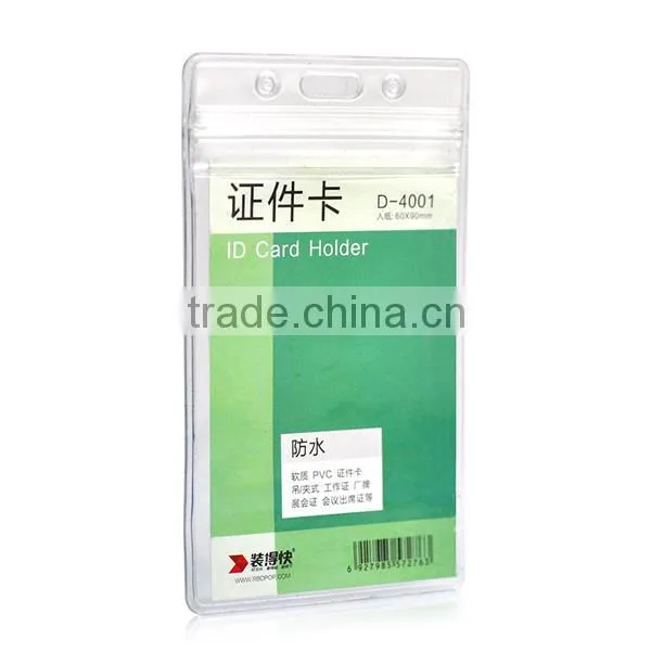 Clear PVC Badge Exhibition ID Card Case Holders