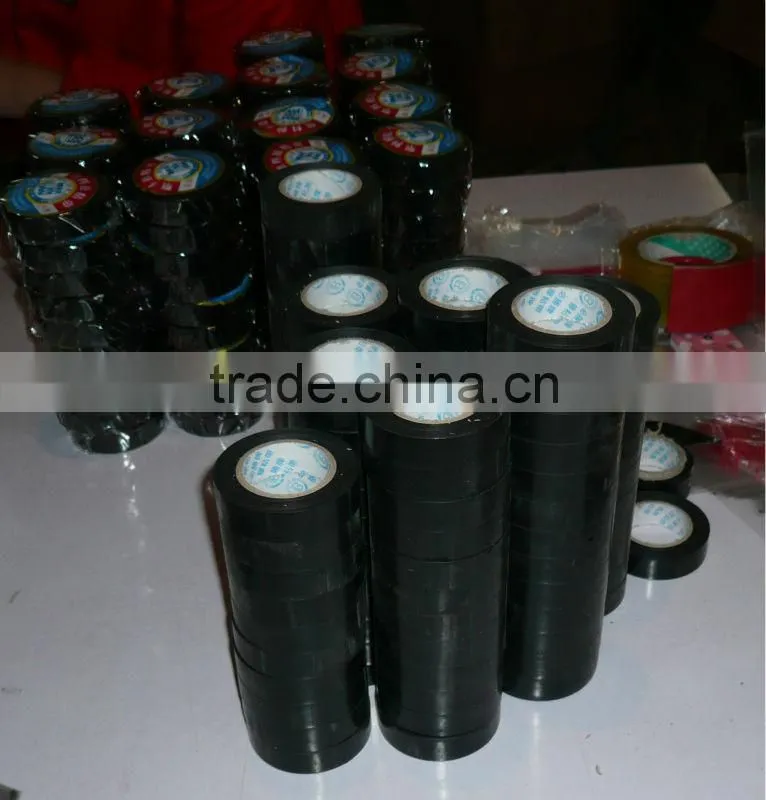 0.13mm shiny film black Pvc tape jumbo roll