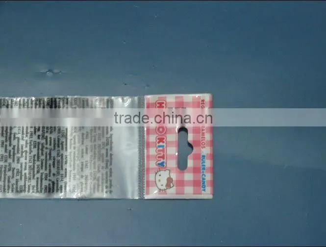 Bopp plastic poly bag with header and customized artwork