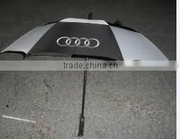 High Quality Pongee Logo Branding Straight Golf Umbrella