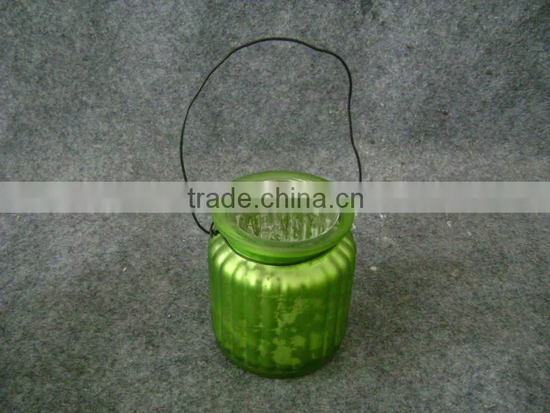 electroplate glass candle jars