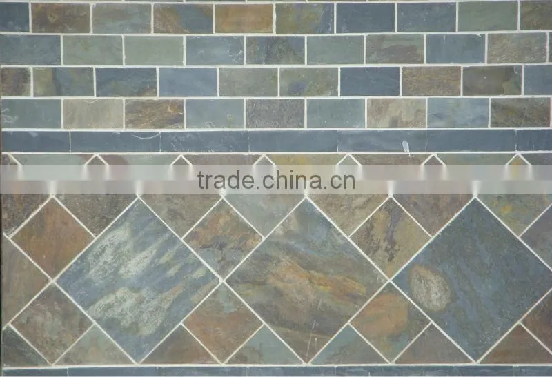 ECO rusty natural slab stone for house wall cladding