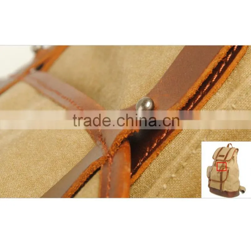 New stylish backpack vintage canvas school backpack hiking backpack