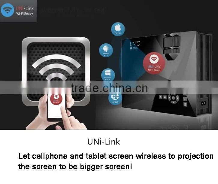 UC46 Mini LED LCD Projector Design by Portabel/ Simple for Game Use Wireless mini LED Projector