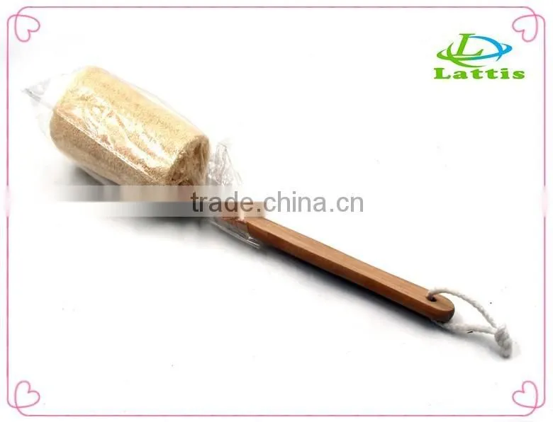 Unisex professional long handle wooden bath body brush