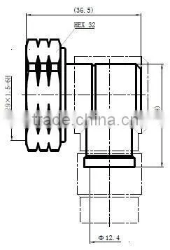 7/16DIN MALE RIGHT ANGLE FOR 1/2"SUPERFLEX CABLE(solder type)