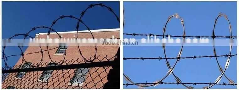 Barbed razor wire/ stainless steel razor barbed wire/ razor wire mesh