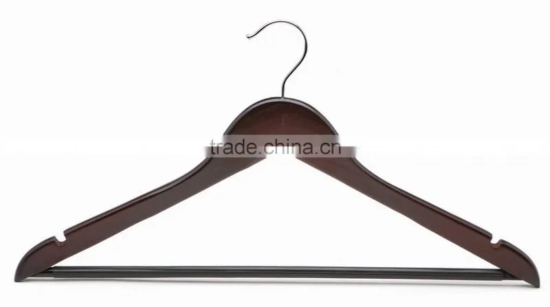 Metal hook for Cheap Wooden clothes hanger