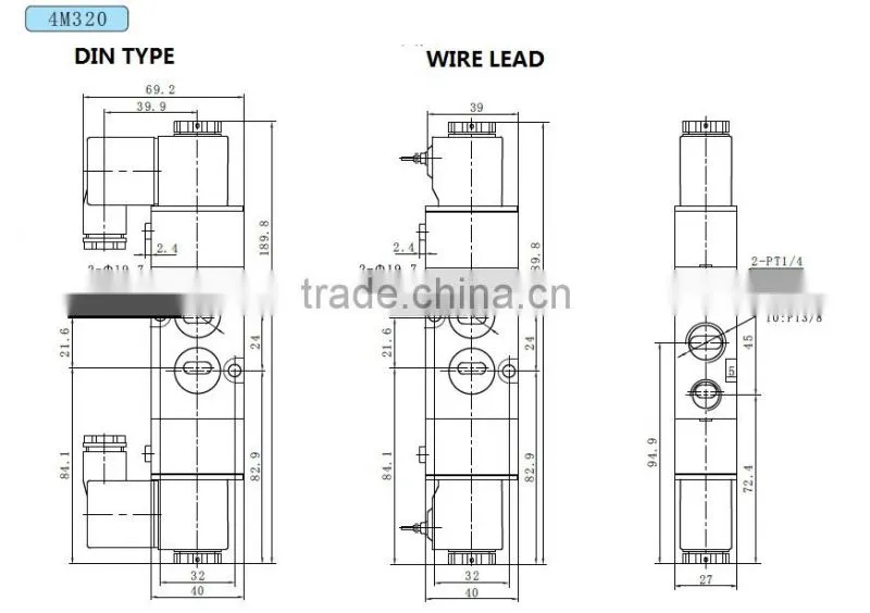 4M210-08 Solenoid Valve-Pneumatic Plate Type-AIRTAC type