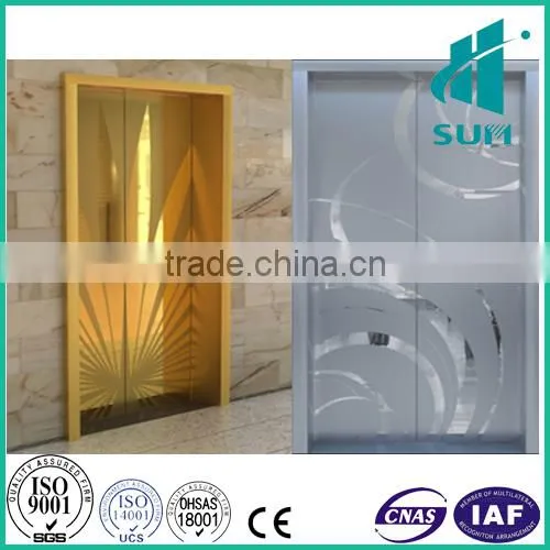 hairline stainless steel passenger lift 1000kg 1.0m/s