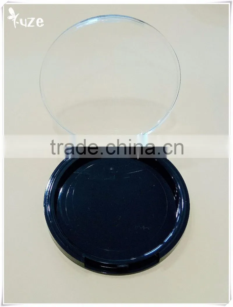 Empty compact powder case with transparent cover