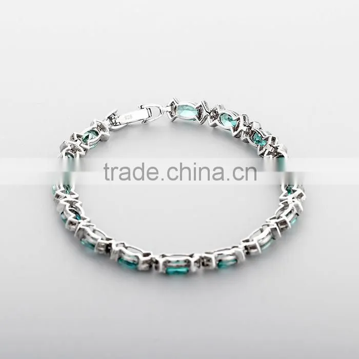 2016 Wholesale Latest Design 925 Silver Lovans Jewelry Stone Bracelet