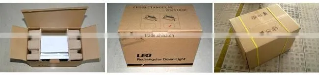 100lm/w PF>0.9 60W Bridgelux COB square led downlight housing
