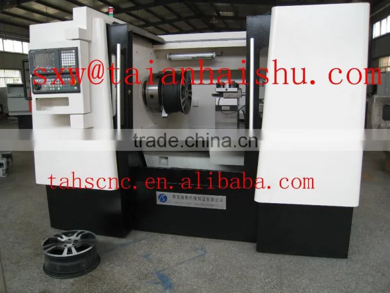 CNC lathe alloy wheel repair with touch probe
