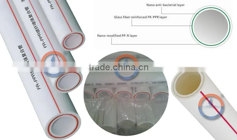 High quality DIN8077/8078 glass fiber reinforced PPR pipe