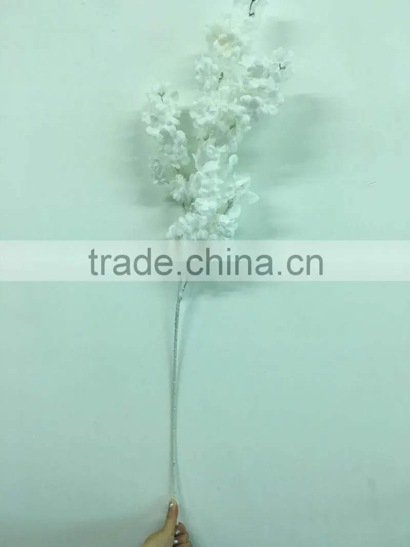 Wholesale white artificial cherry blossom branch for Christmas decor