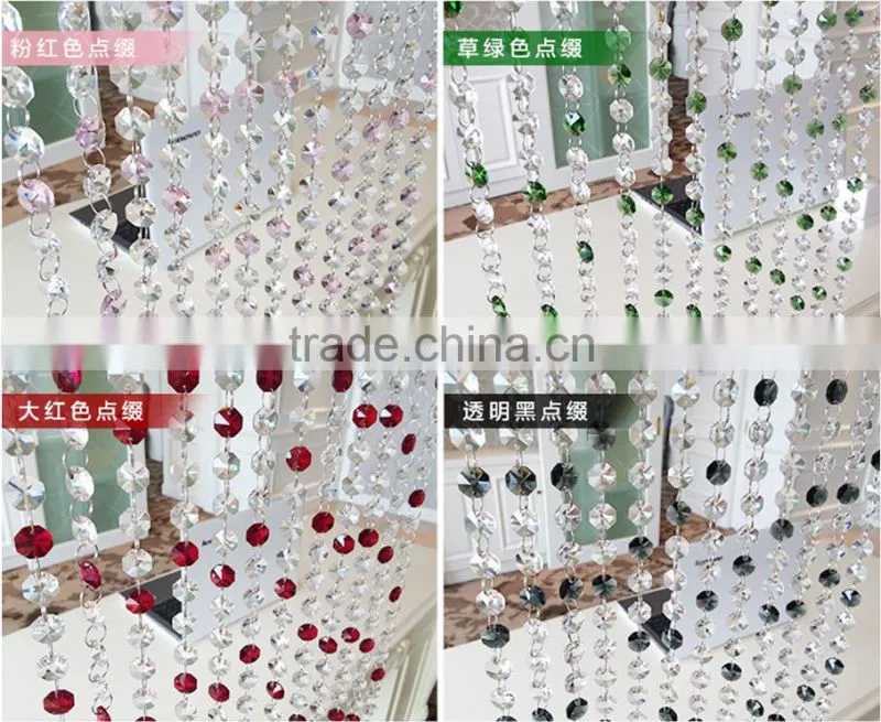 Shinny & clear crystal glass beads for home curtain decoration