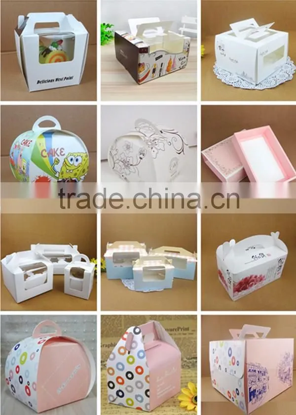 Colorful custom mini 4 cupcake boxes