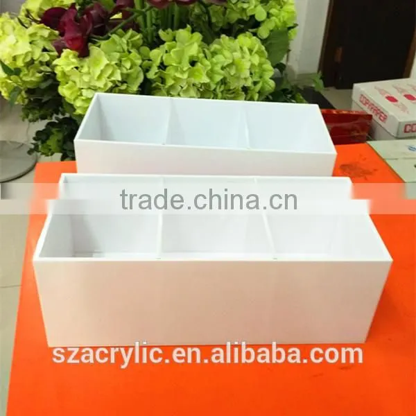 White Acrylic Plastic Box Customized