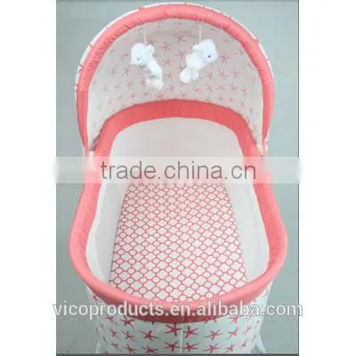 Manufacturer Portable Lightweight Swing Baby Bed with Canopy and Storage Basket Rocking Bed for Baby Cradle