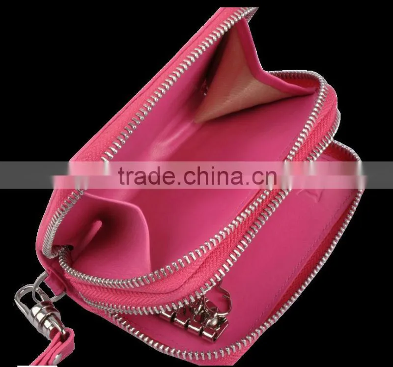 2016 fashion customer key holder/high quality genuine leather key hoder wallet