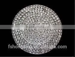 nice Cheap Wholesale Wedding Gold Silver Glass Beaded Charger Plates for wedding decoration