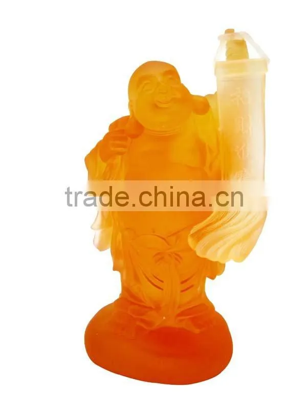 WF011 the crystal laughing buddha statue