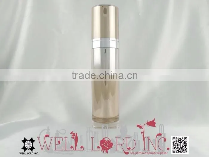 120ml pretty gold hot stamping cylinder MS lotion pump
